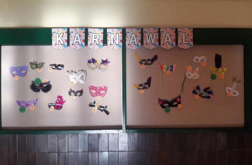 Konkurs plastyczny dla kl 1-3 pt „Maska karnawałowa” – wyniki.                                   